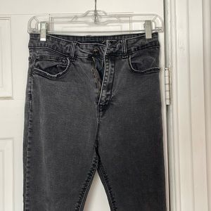 Lightly worn black Zara hi rise jeans